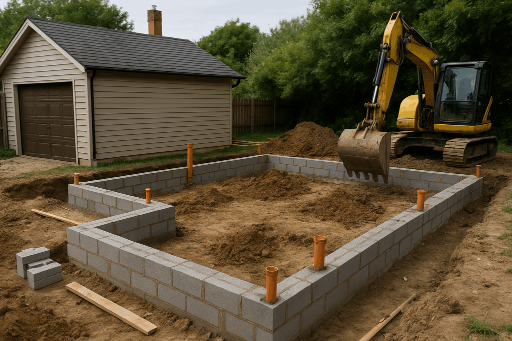 jak głęboki fundament pod garaż