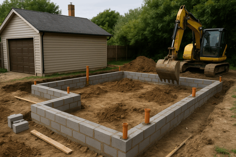 jak głęboki fundament pod garaż
