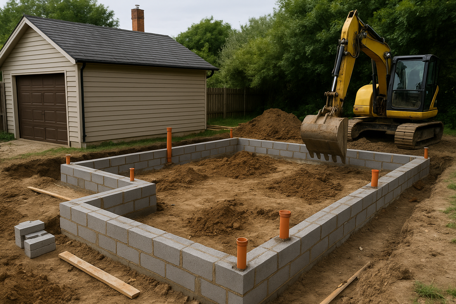 jak głęboki fundament pod garaż